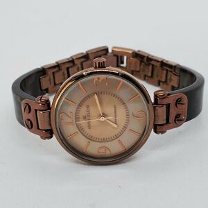 Anne Klein Women's Watch 28MM Case Brown Dial Bracelet 5.5" New Battery